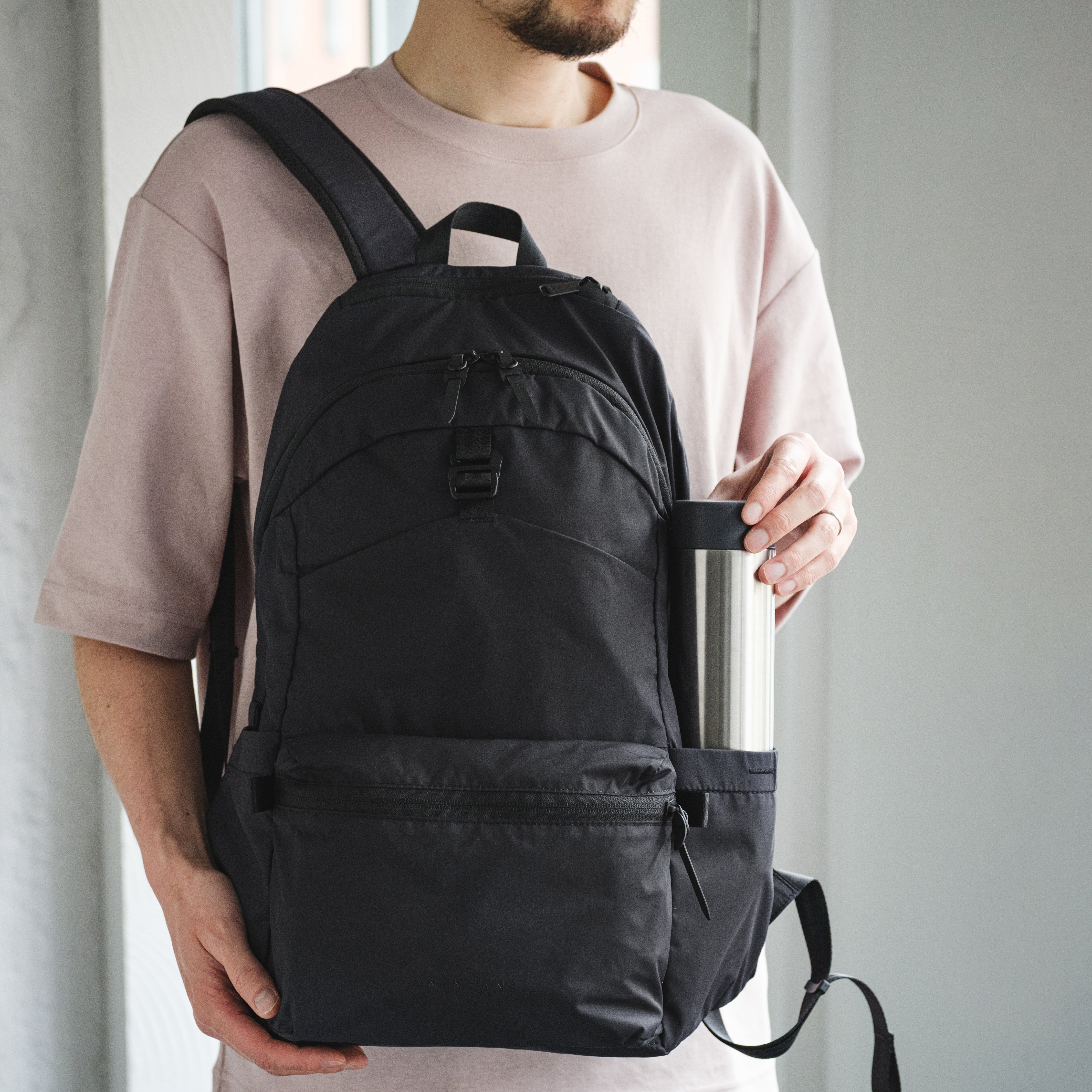 ブラックナイロンバックパック ANINSANE P01リュック　アンインセイン P01 – ANINSANE